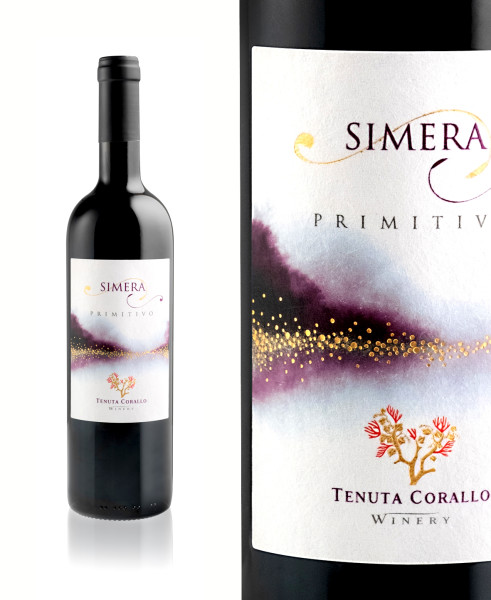 etichetta vino 491x600 Progetto grafico etichetta Simera   Tenuta corallo