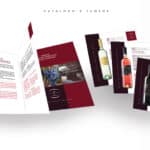Damiano Misciali - Grafica Etichette vino e olio - grafica cataloghi, progettazione depliant, packaging, loghi | Progetto grafico pieghevole SPA Hotel Tiziano (Lecce)